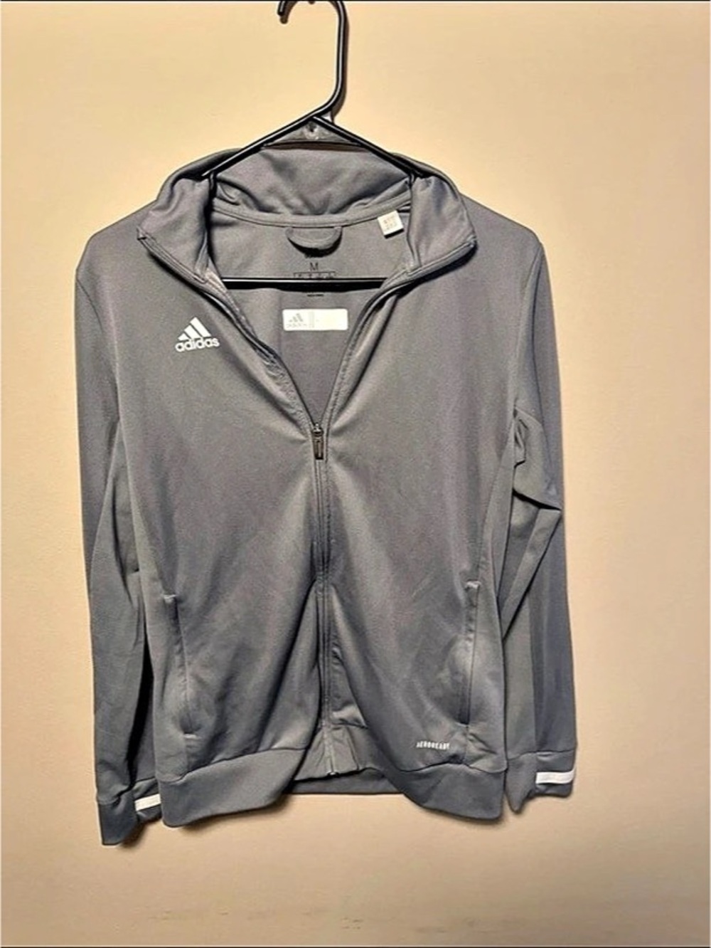 adidas Aeroready Gray Track Jacket Size Medium Like New
